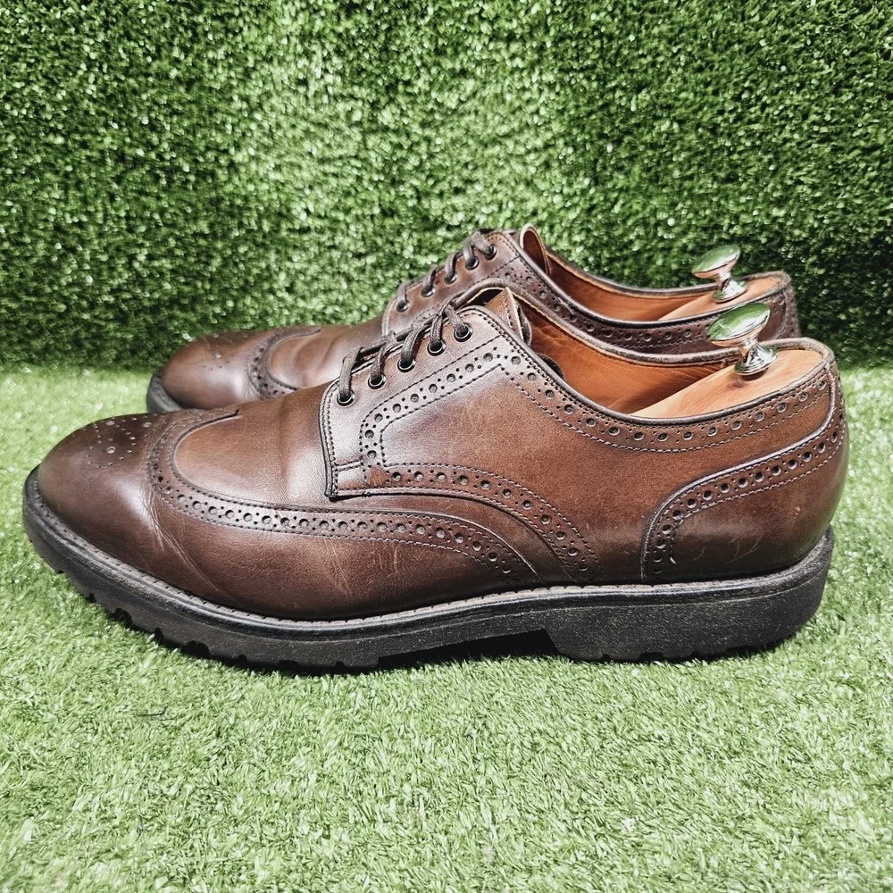 Allen Edmonds 'Tate' Brown Leather Wingtip Oxfords Dress Shoes Mens Size 13 D